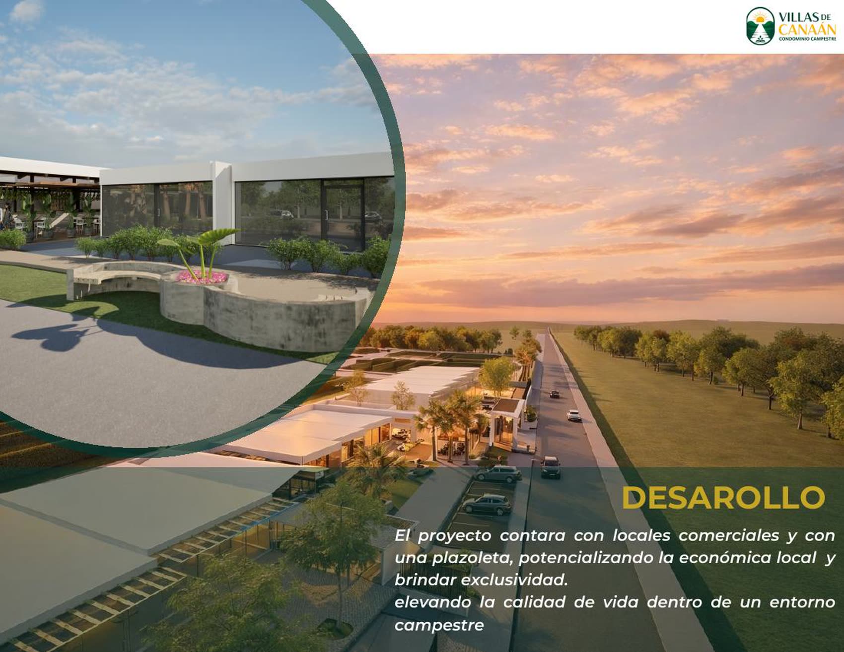 Vía comercial Villas de Canaán