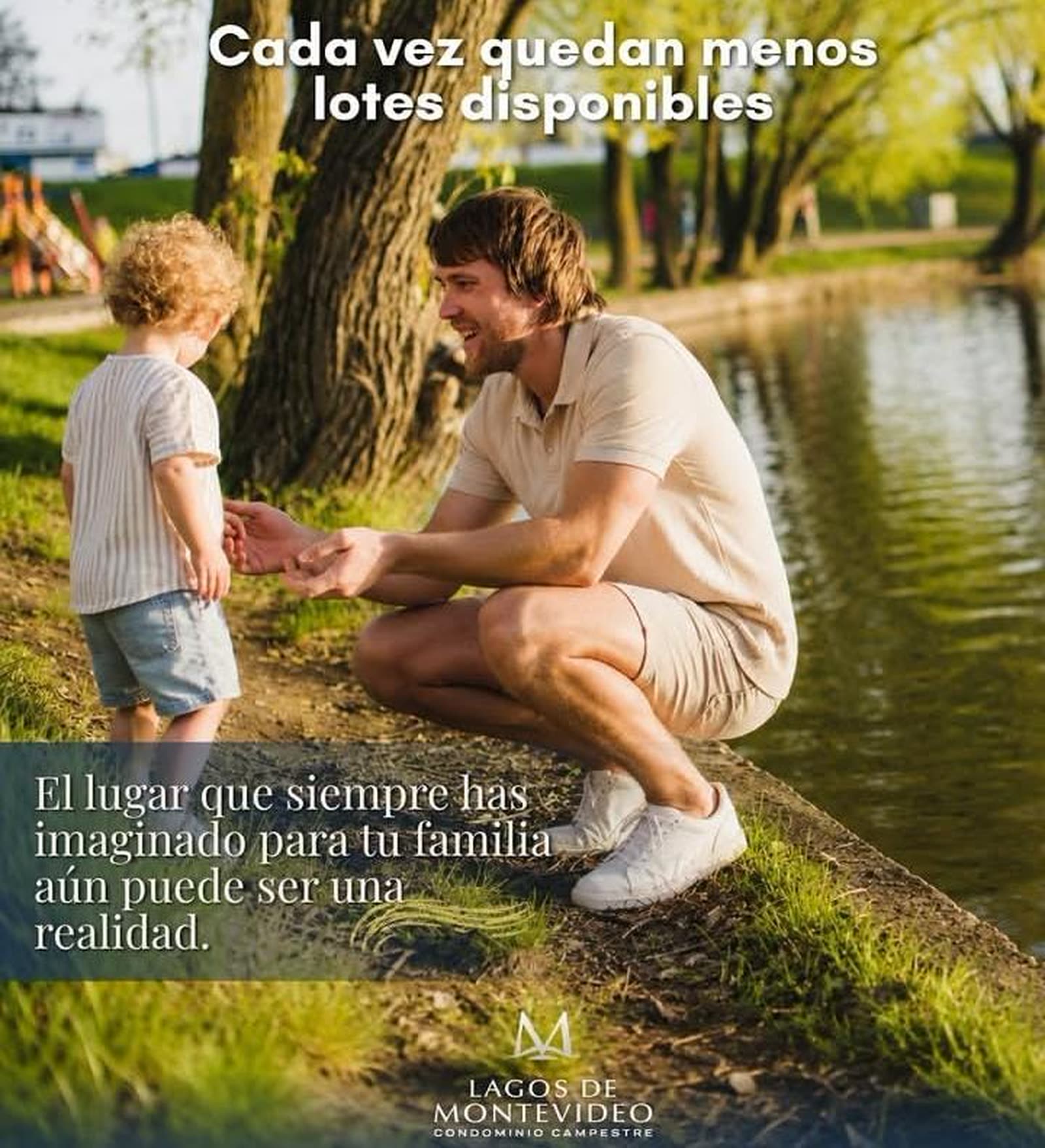 Familia junto al lago